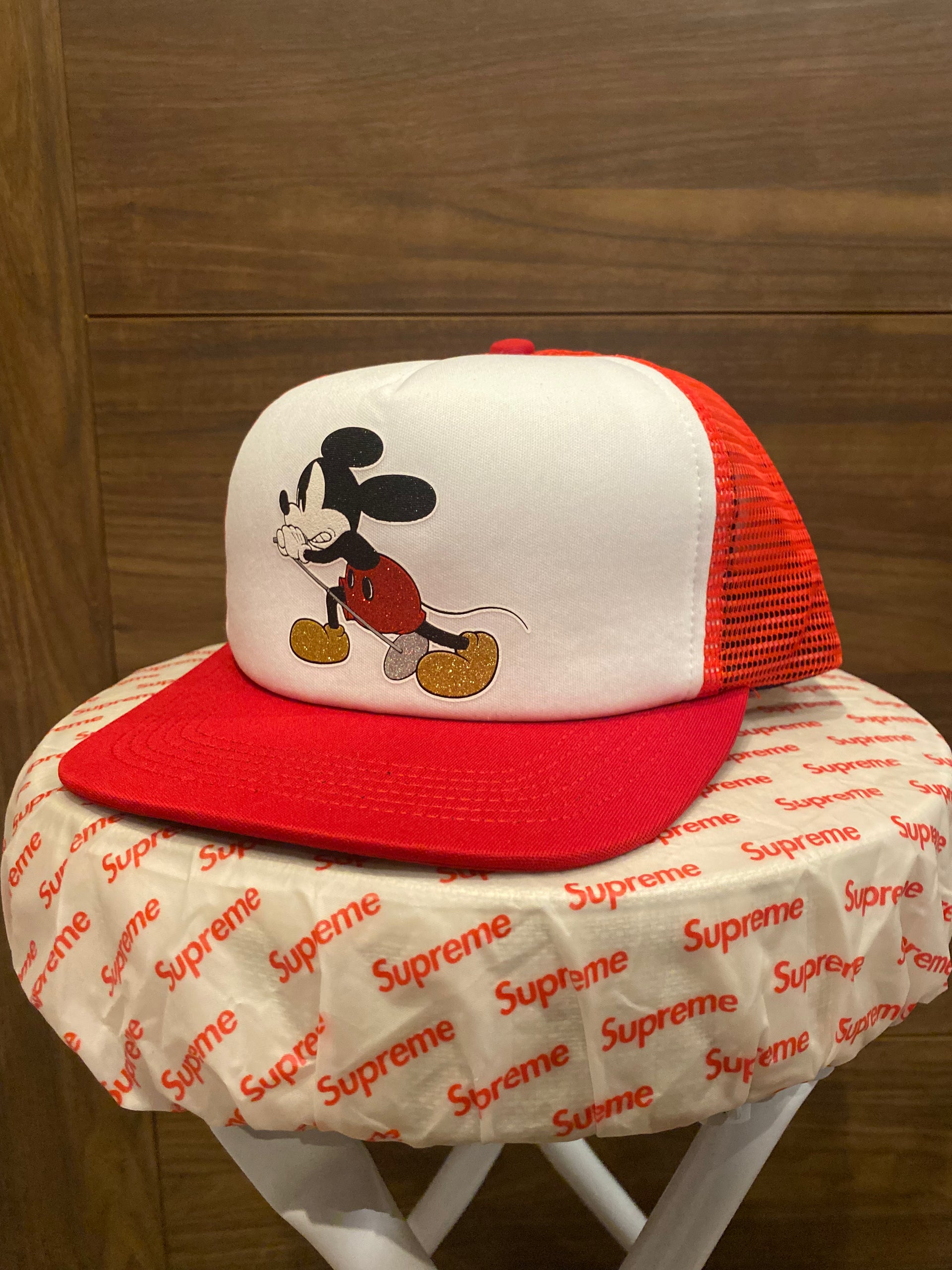 Supreme Mickey Mesh Back 5-panel 赤 Supreme Number (N)ine